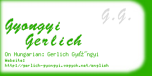 gyongyi gerlich business card
